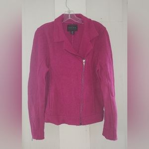 Tahari Women's Wool Blend Pink cropped jacket size Medium